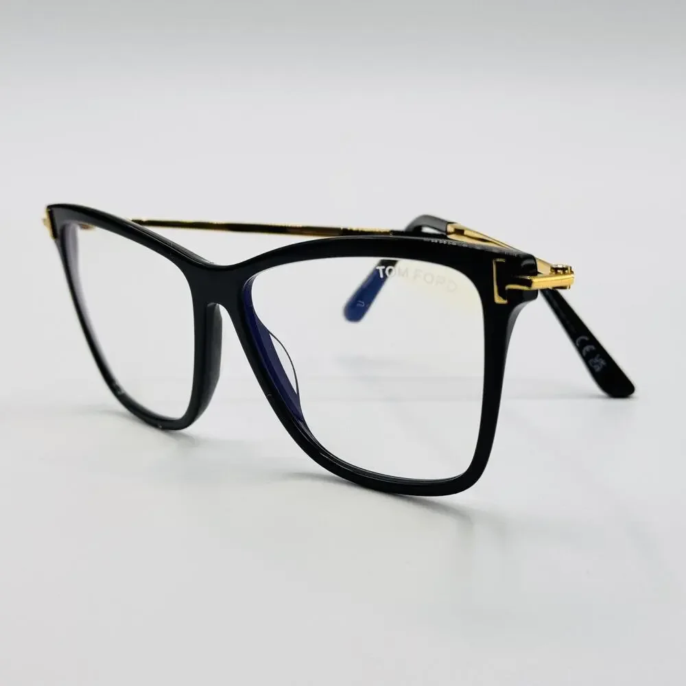 Tom Ford Eyeglasses Frame TF6097-B 001 Black Butterfly Frame 53-13-140 NEW